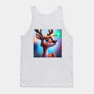 Cute Raindeer Drawing Tank Top